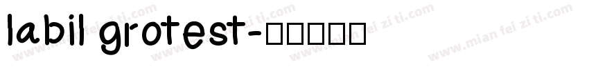 labil grotest字体转换